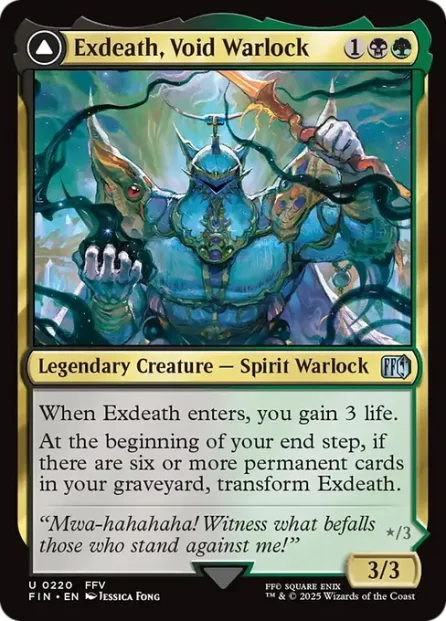 Exdeath, Void Warlock // Neo Exdeath, Dimension's End, Final Fantasy — Magic: The Gathering card