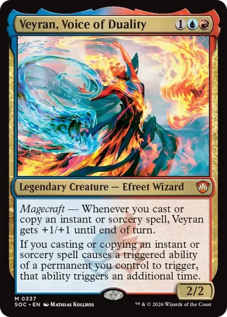 Veyran, Voice of Duality, Secrets of Strixhaven Commander — Magic: The Gathering card