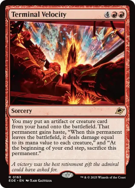 Terminal Velocity, Edge of Eternities — Magic: The Gathering card