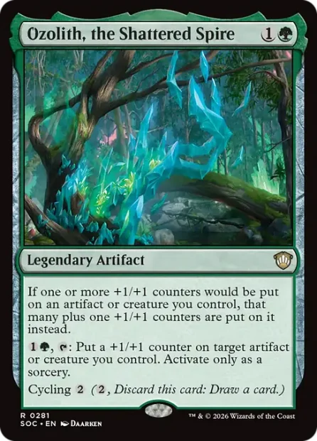 Ozolith, the Shattered Spire, Secrets of Strixhaven Commander — Magic: The Gathering card