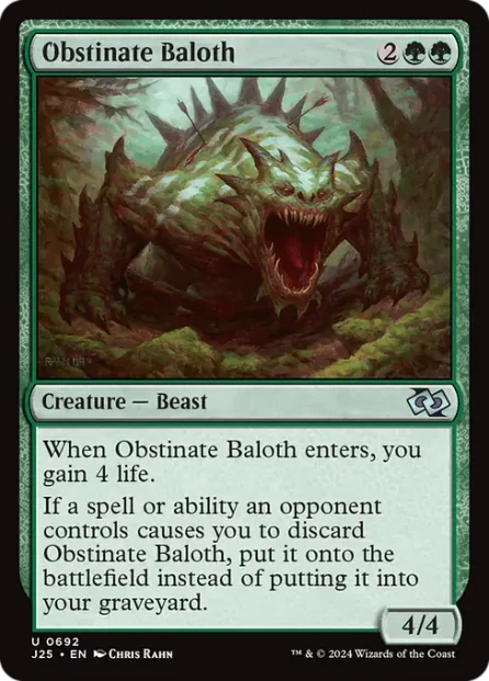 Obstinate Baloth, Foundations Jumpstart — Magic: The Gathering card