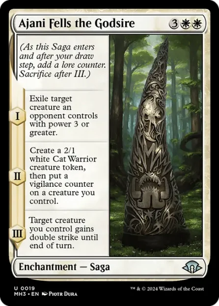 Ajani Fells the Godsire, Modern Horizons 3 — Magic: The Gathering card