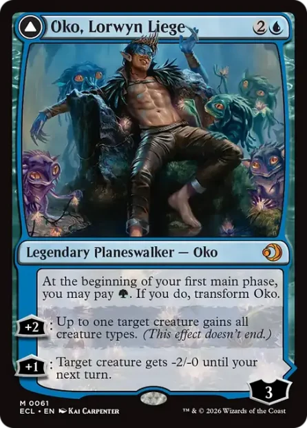 Oko, Lorwyn Liege // Oko, Shadowmoor Scion, Lorwyn Eclipsed — Magic: The Gathering card