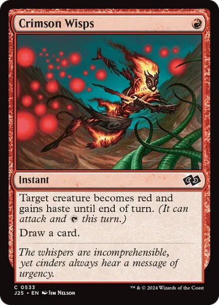 Crimson Wisps, Foundations Jumpstart — Magic: The Gathering card
