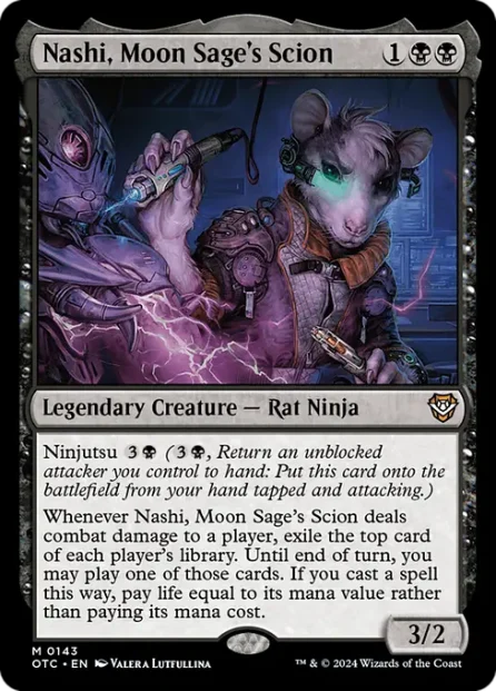 Nashi, Moon Sage's Scion, Outlaws of Thunder Junction Commander — Magic: The Gathering card
