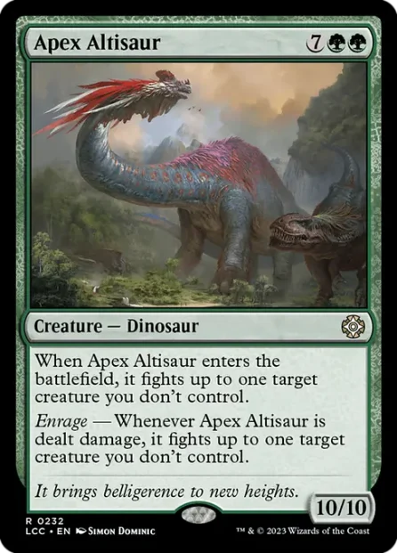 Apex Altisaur, The Lost Caverns of Ixalan Commander — Magic: The Gathering card