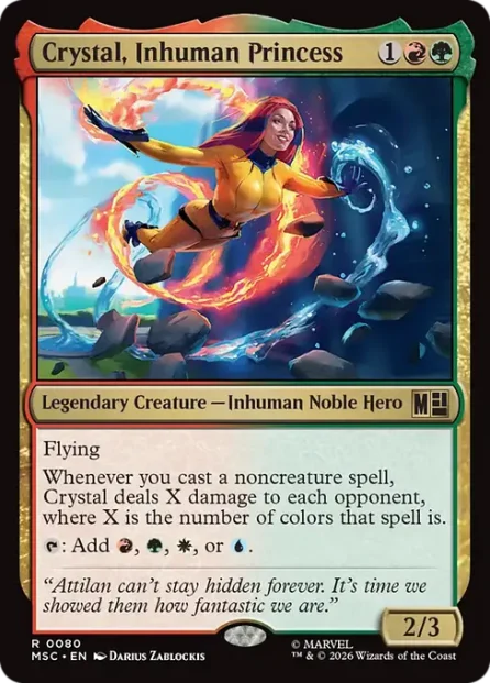 Crystal, Inhuman Princess, Marvel Super Heroes Commander — Magic: The Gathering card