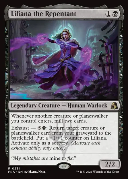 Liliana the Repentant, Reality Fracture — Magic: The Gathering card