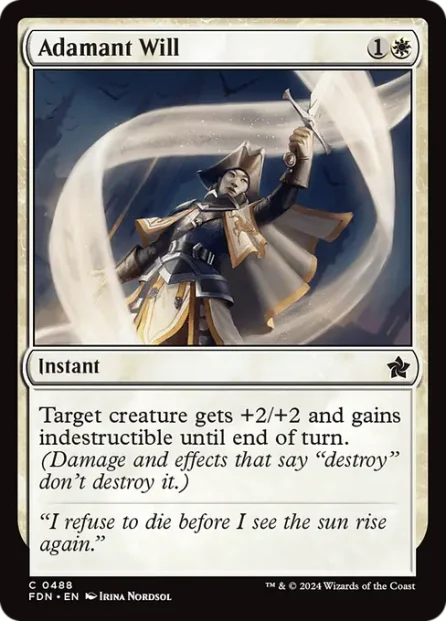 Adamant Will, Foundations — Magic: The Gathering card