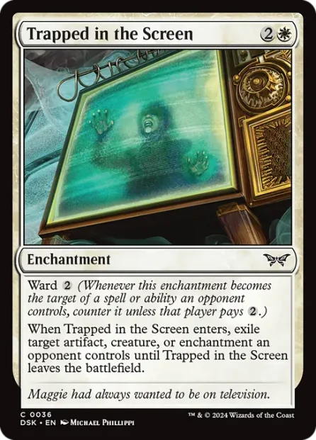 Trapped in the Screen, Duskmourn: House of Horror — Magic: The Gathering card