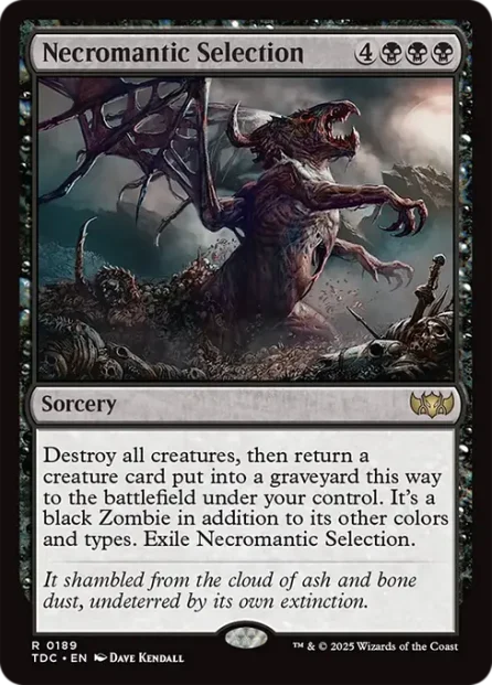 Necromantic Selection, Tarkir: Dragonstorm Commander — Magic: The Gathering card