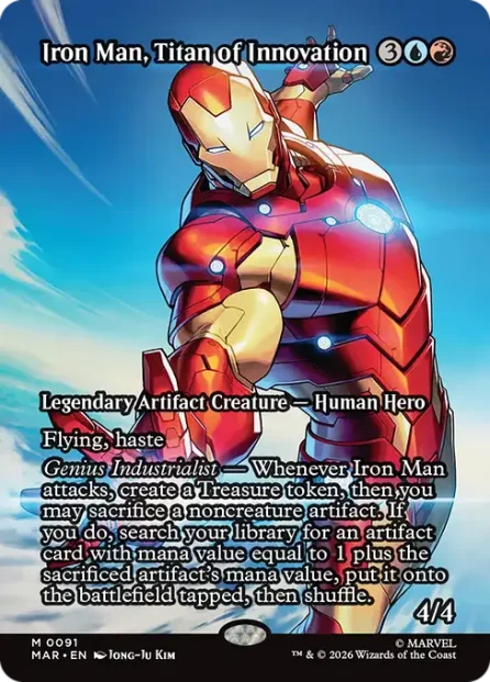 Iron Man, Titan of Innovation, Marvel Universe — Magic: The Gathering card