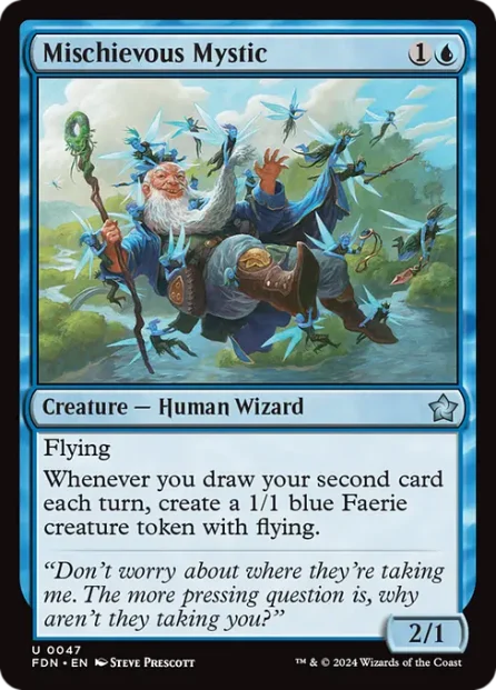 Mischievous Mystic, Foundations — Magic: The Gathering card