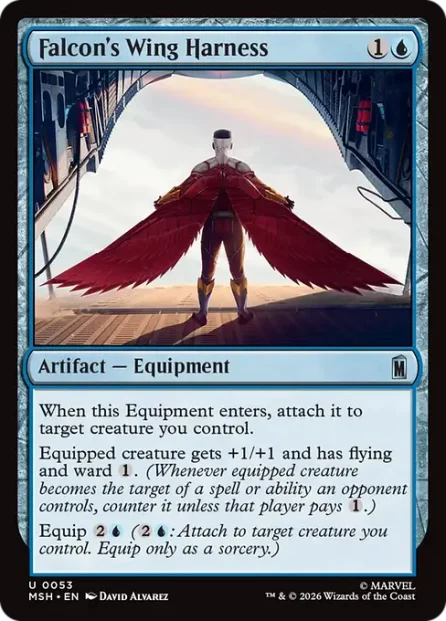 Falcon's Wing Harness, Marvel Super Heroes — Magic: The Gathering card