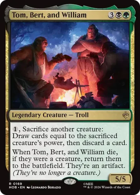 Tom, Bert, and William, The Hobbit — Magic: The Gathering card