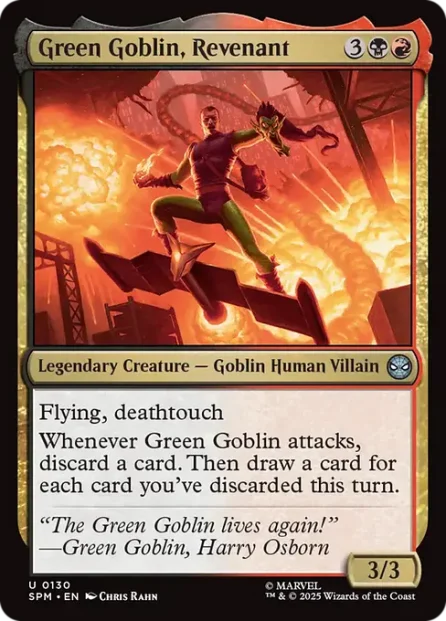 Green Goblin, Revenant, Marvel's Spider-Man — Magic: The Gathering card