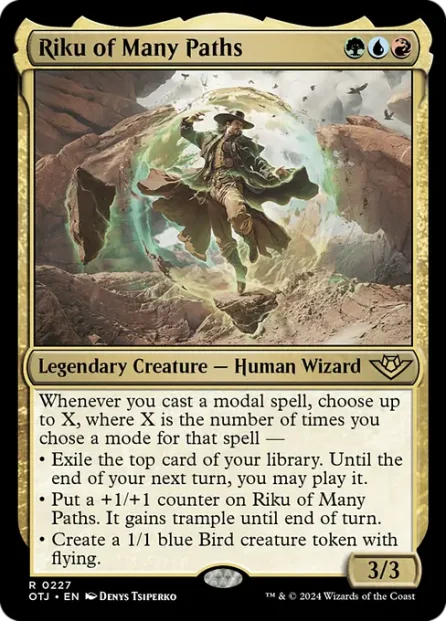 Riku of Many Paths, Outlaws of Thunder Junction — Magic: The Gathering card
