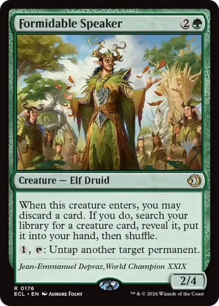 Formidable Speaker, Lorwyn Eclipsed Promos — Magic: The Gathering card