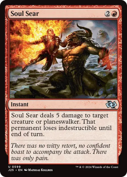 Soul Sear, Foundations Jumpstart — Magic: The Gathering card