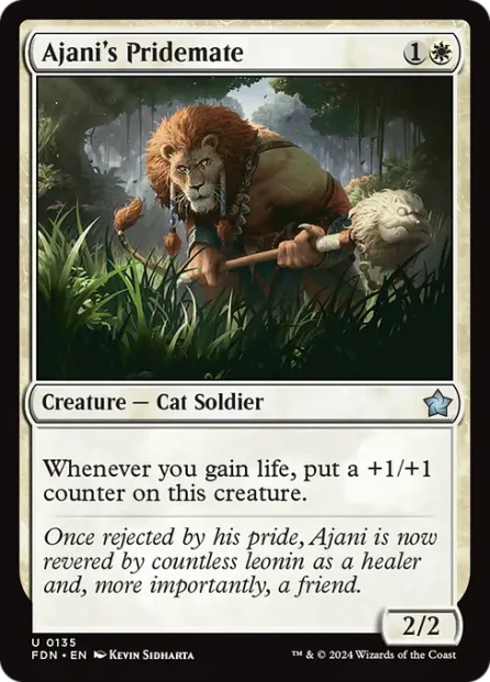 Ajani's Pridemate, Foundations — Magic: The Gathering card