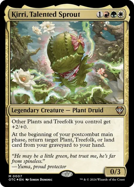 Kirri, Talented Sprout, Outlaws of Thunder Junction Commander, foil — Magic: The Gathering card
