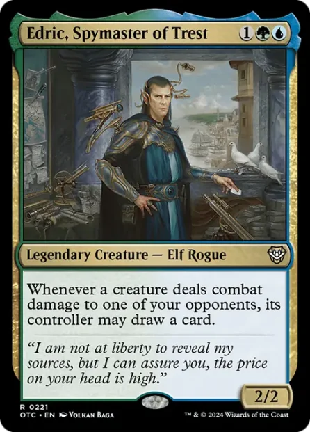Edric, Spymaster of Trest, Outlaws of Thunder Junction Commander — Magic: The Gathering card