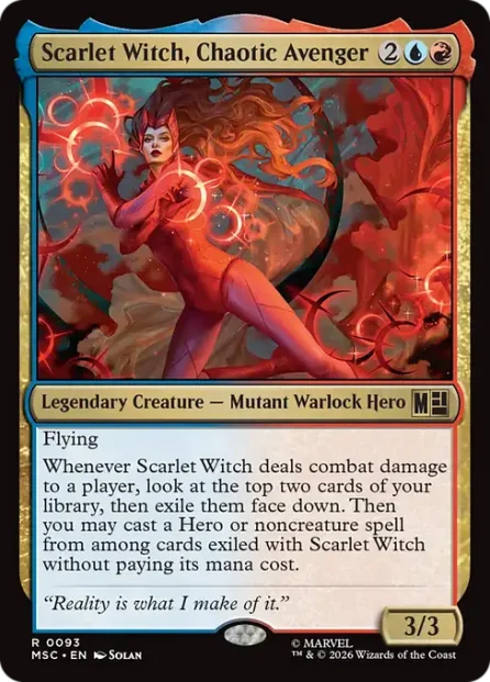 Scarlet Witch, Chaotic Avenger, Marvel Super Heroes Commander — Magic: The Gathering card