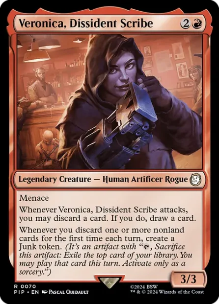 Veronica, Dissident Scribe, Fallout — Magic: The Gathering card