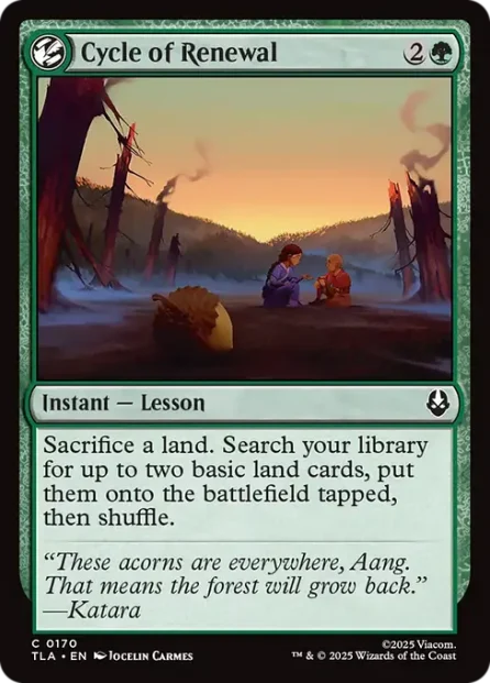 Cycle of Renewal, Avatar: The Last Airbender — Magic: The Gathering card
