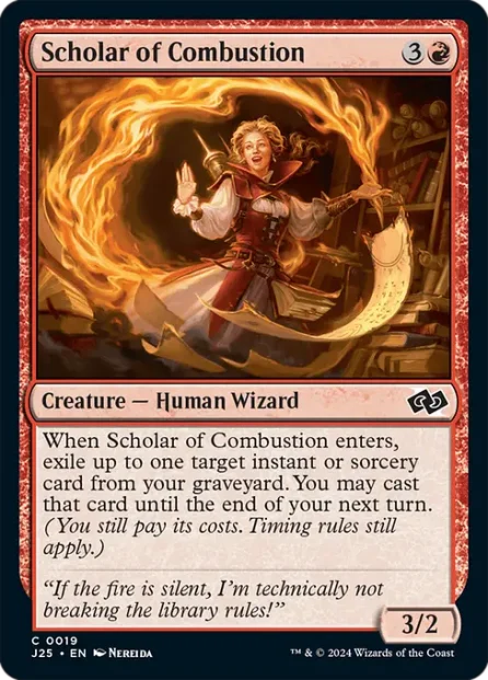Scholar of Combustion, Foundations Jumpstart — Magic: The Gathering card