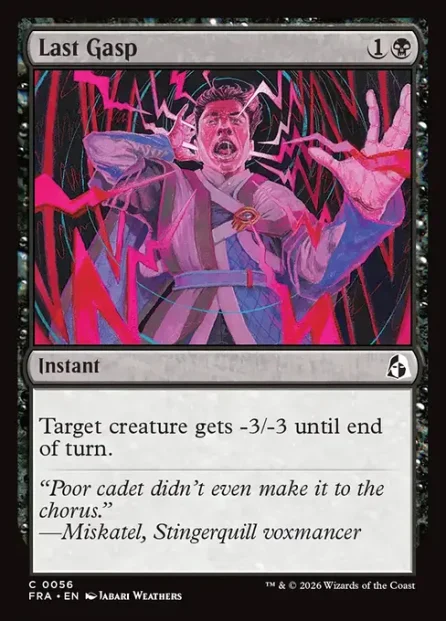 Last Gasp, Reality Fracture — Magic: The Gathering card