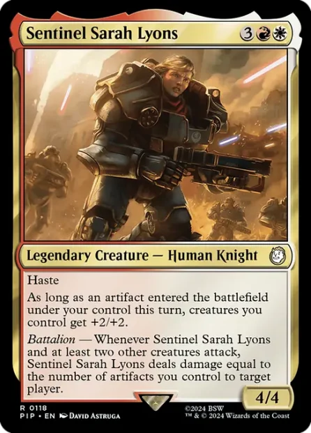 Sentinel Sarah Lyons, Fallout — Magic: The Gathering card