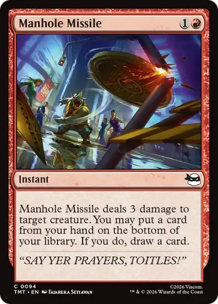 Manhole Missile, Teenage Mutant Ninja Turtles — Magic: The Gathering card