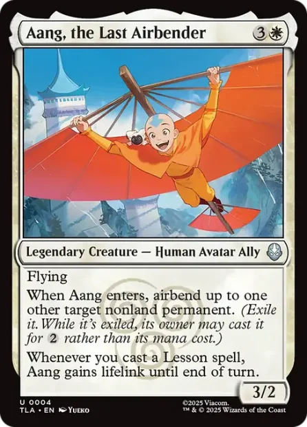 Aang, the Last Airbender, Avatar: The Last Airbender — Magic: The Gathering card
