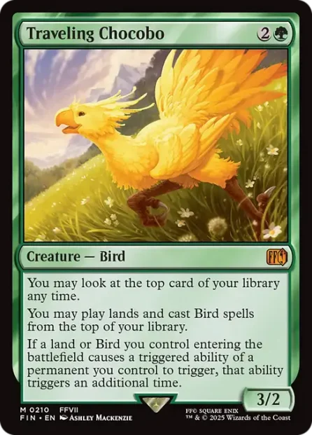 Traveling Chocobo, Final Fantasy — Magic: The Gathering card
