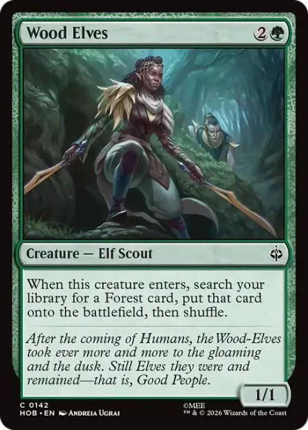 Wood Elves, The Hobbit — Magic: The Gathering card