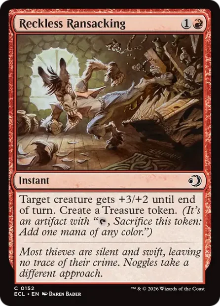 Reckless Ransacking, Lorwyn Eclipsed — Magic: The Gathering card