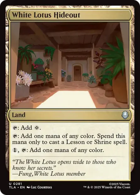 White Lotus Hideout, Avatar: The Last Airbender — Magic: The Gathering card