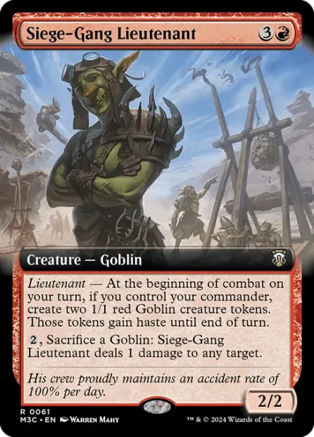 Siege-Gang Lieutenant, Modern Horizons 3 Commander — Magic: The Gathering card