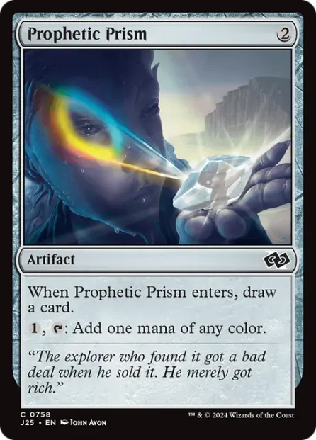 Prophetic Prism, Foundations Jumpstart — Magic: The Gathering card