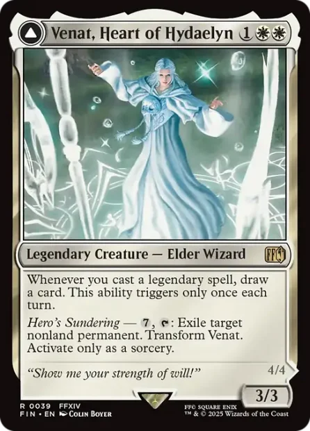 Venat, Heart of Hydaelyn // Hydaelyn, the Mothercrystal, Final Fantasy — Magic: The Gathering card