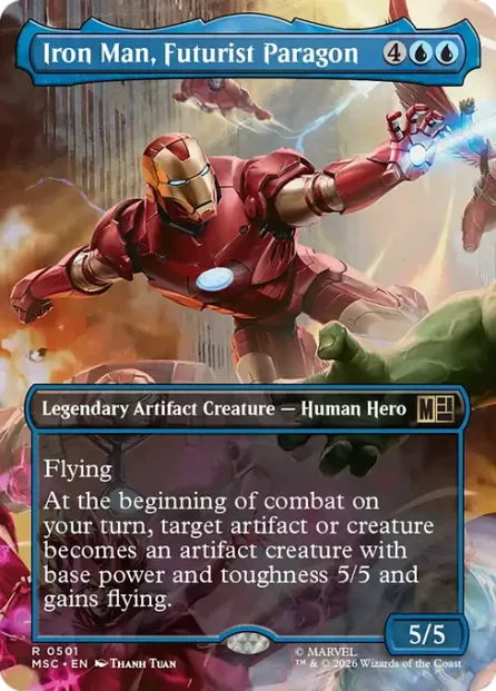 Iron Man, Futurist Paragon, Marvel Super Heroes Commander — Magic: The Gathering card