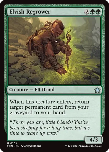 Elvish Regrower, Foundations — Magic: The Gathering card