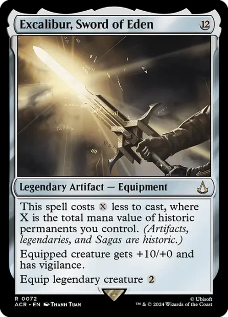 Excalibur, Sword of Eden, Assassin's Creed — Magic: The Gathering card