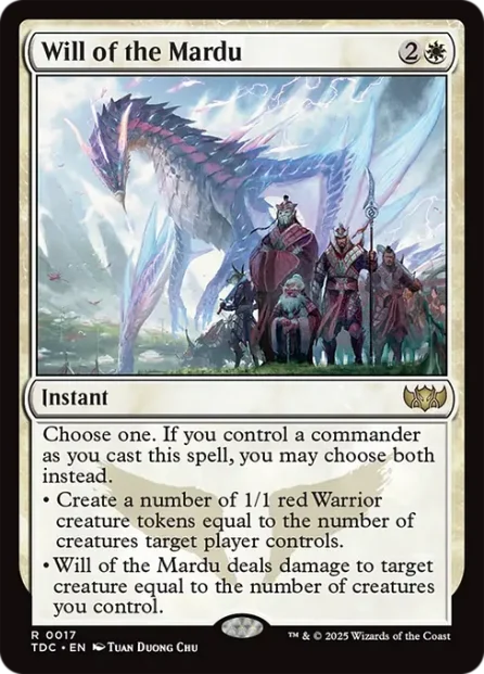 Will of the Mardu, Tarkir: Dragonstorm Commander — Magic: The Gathering card