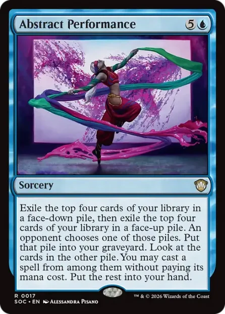 Abstract Performance, Secrets of Strixhaven Commander — Magic: The Gathering card