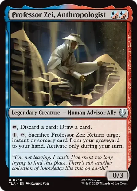 Professor Zei, Anthropologist, Avatar: The Last Airbender — Magic: The Gathering card