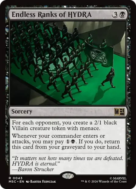 Endless Ranks of HYDRA, Marvel Super Heroes Commander — Magic: The Gathering card