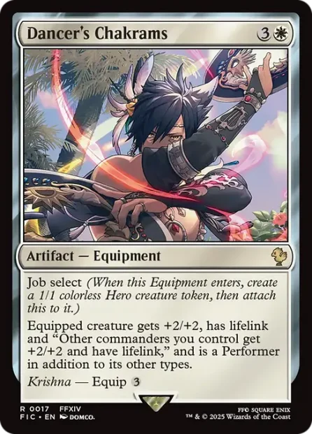 Dancer's Chakrams, Final Fantasy Commander — Magic: The Gathering card