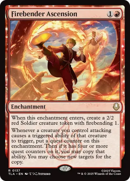 Firebender Ascension, Avatar: The Last Airbender — Magic: The Gathering card